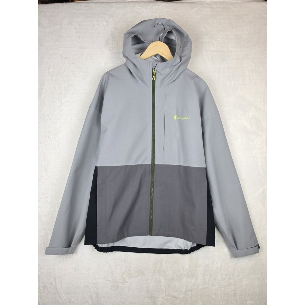 Cotopaxi Cielo Rain Jacket Mens Large Gray Colorblock Recycled Waterproof